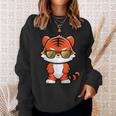 Cute Baby Bengal Tiger With Sunglasses Sweatshirt Gifts for Her