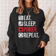 Da Poker Con Scritta Eat Sleep Poker Idea Regalo Per Giocatori Di Poker Felpa Regalos para ella