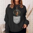 Dachshund Teckel Dachshund Chest Pocket Dog Owner Sweatshirt Geschenke für Sie