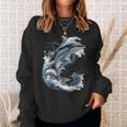 Delphin Tier Motiv Kunstwerk Delfin Sweatshirt Geschenke für Sie