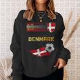 Denmark Football Pride Danish Flag Football Retro Jersey Sweatshirt Geschenke für Sie