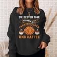 Die Besten Tagen Beginnen Mit Franzbrötchen & Kaffee Hamburg Sweatshirt Geschenke für Sie