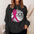 Dig For Cure Pink Ribbon Volleyball Breast Cancer Awareness Sweatshirt Gifts for Her