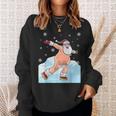 Divertente Natale Santa Pattinaggio Sul Ghiaccio Sexy Santa Felpa Regalos para ella