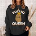 Divertente Patata Carino Stile Kawaii Sorridente Regina Di Patate Felpa Regalos para ella