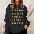 Donna Camicia Abc Rhyming Animal Alphabet Per Bambini Con Collo A Felpa Regalos para ella