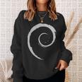 Donna Debian Logo Spirale Minimalista Con Collo A Felpa Regalos para ella