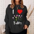Donna I Love Tulipano Fiori Bellissimi Tulipani Petali Di Fiori Fioriscono Con Collo A Felpa Regalos para ella