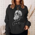 Donna Scienziato Charles Darwin Teoria Dell'evoluzione Ritratto Con Collo A Felpa Regalos para ella
