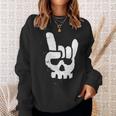 Donna Skull Rock Hands Grunge Punk Music Con Collo A Felpa Regalos para ella