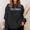 Donna Techno Raver Edm Dj Disco Festival Con Collo A Felpa Regalos para ella