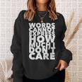 I Don't Care Witty Emo Clothes For Men Felpa Regalos para ella
