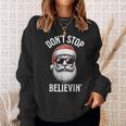 Don't Stop Believing Santa Claus Christmas Boys Sweatshirt Gifts for Her