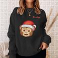 Emoji-Nikolausmütze-Affengesicht Sweatshirt Geschenke für Sie