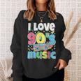 Me Encanta La Música De Los 90 Traje Retro Para Amantes De La Música De Los 90 Camisa de entrenamiento Regalos para ella