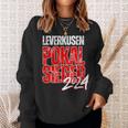 Football Cup Winner Leverkusen Fan Unbeaten Double Sweatshirt Geschenke für Sie