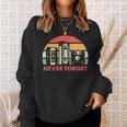 Never Forget Cool Retro Floppy Diskhs And Cassette Tapes Sweatshirt Geschenke für Sie