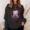 Free Halloween Hugs Evil Killer Scary Clown Horror Halloween Sweatshirt Gifts for Her