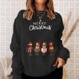 Frohe Weihnachten Hühner Mit Weihnachtsmützen Süßer Hühnerliebhaber Sweatshirt Geschenke für Sie