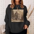 Bigfoot Photo Vintage Hiking Sasquatch Bigfoot Fans Sweatshirt Gifts for Her