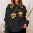 Burger And Pommes Friends Cheeseburger Hamburger Sweatshirt Geschenke für Sie