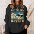 Cat Retro Best Cat Dad Ever Cat Lover Sweatshirt Geschenke für Sie