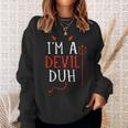 Lazy Easy Im A Devil Costume For Diy Halloween Party Sweatshirt Gifts for Her
