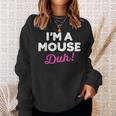 Lazy Easy Im A Mouse Costume For Diy Halloween Party Sweatshirt Gifts for Her
