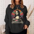 Giradischi Per Dj Mona Lisa Divertente Amante Della Musica Da Djintage Felpa Regalos para ella