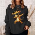 Girafe Jaune Dabbing Motif Amusant Avec Girafe Sweater e Cadeaux pour elle