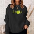 Green Apple Fruit Heartbeat Ecgegan Sweatshirt Geschenke für Sie