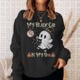 Halloween My Black Cat Is My Boo Ghost Kitten Halloween Sweatshirt Gifts for Her