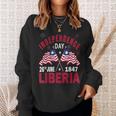Happy Liberia Independence Day Liberia Liberian Flag Sweatshirt Gifts for Her