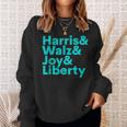 Harris Walz Joy Liberty Harris Walz Waltz 2024 Retro Sweatshirt Gifts for Her