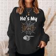 He's My Boo Spider Skull Matching Halloween Pajama Couples Sweatshirt Gifts for Her