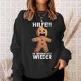 Hilfe Es Weihnachtet Wieder X Xmas Christmas Gingerbread Sweatshirt Geschenke für Sie