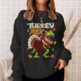 Holiday Turkey Rex Thanksgiving Dinosaur T-Rex Turkey Sweatshirt Gifts for Her