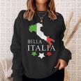 Italia Bella Italia With Italian Map Italy Sweatshirt Geschenke für Sie