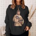 Jesus Loves Moo Deng Bouncy Pig Cute Baby Hippo Meme Sweatshirt Gifts for Her