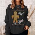 Jolly Af Gingerbread Man Body Builder Ugly Christmas Sweater Sweatshirt Gifts for Her
