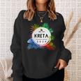 Kreta 2024 Colourful Travel Quote Sweatshirt Geschenke für Sie