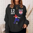 Kroatien Fan Em Spieler Ball Nummer 12 Sweatshirt Geschenke für Sie