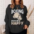 La Boxe Mi Rende Felice Gli Amanti Dello Sport Boxer Felpa Regalos para ella