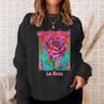 La Rosa The Rose Mexican Bingo Card In A Traditional Game Sweatshirt Gifts for Her