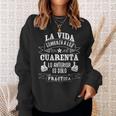 Laida Comienza A Los Cuarenta 40 Años Un Regalo Gracioso Camisa de entrenamiento Regalos para ella
