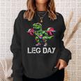 Leg Day T-Rex Palestra Bodybuilding Regalo Divertente Felpa Regalos para ella