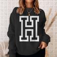 Letter H Bold Outline In Large Sweatshirt Geschenke für Sie