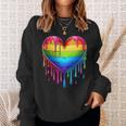 Lgbtq Corazón Arco Iris Orgullo Gay Lgbt Sin Mangas Camisa de entrenamiento Regalos para ella