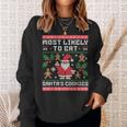 Am Liebsten Santas Kekse Essen Ugly Christmas Sweatshirt Geschenke für Sie