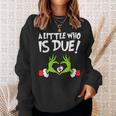 A Little Who Is Baby Due Announcement Christmas Pregnancy Sweatshirt Gifts for Her